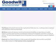 Tablet Screenshot of lincolngoodwill.org